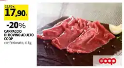 Coop CARPACCIO DI BOVINO ADULTO COOP offerta