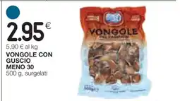 Coop Vongole con Guscio Meno 30 offerta