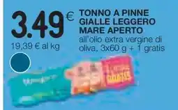 Coop TONNO A PINNE GIALLE LEGGERO MARE APERTO offerta