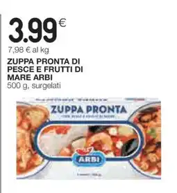 Coop ZUPPA PRONTA DI PESCE E FRUTTI DI MARE ARBI offerta