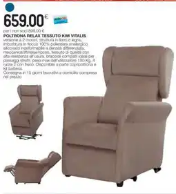 Coop POLTRONA RELAX TESSUTO KIM VITALIS offerta