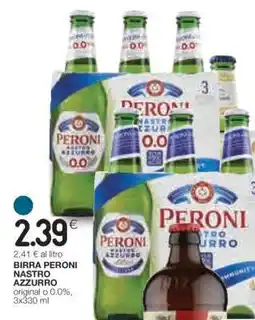 Coop Birra Peroni Nastro Azzurro offerta
