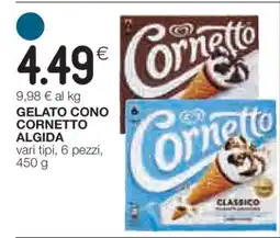Coop GELATO CONO CORNETTO ALGIDA offerta