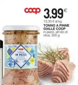 Coop TONNO A PINNE GIALLE COOP offerta
