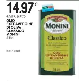 Coop Olio Extravergine di Oliva Classico Monini offerta