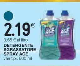 Coop DETERGENTE SGRASSATORE SPRAY ACE offerta