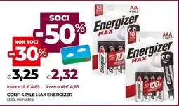 Coop CONF. 4 PILE MAX ENERGIZER offerta