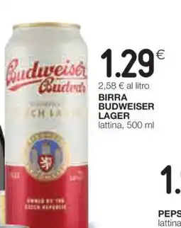 Coop BIRRA BUDWEISER LAGER offerta