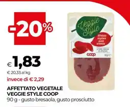 Coop AFFETTATO VEGETALE VEGGIE STYLE COOP offerta