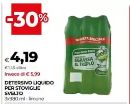 Coop DETERSIVO LIQUIDO PER STOVIGLIE SVELTO offerta