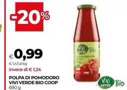 Coop POLPA DI POMODORO VIVI VERDE BIO COOP offerta