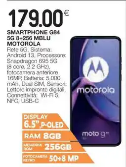 Coop SMARTPHONE G84 5G 8+256 MBLU MOTOROLA offerta