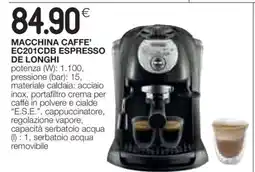 Coop MACCHINA CAFFE’ EC201CDB ESPRESSO DE LONGHI offerta