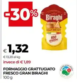 Coop Formaggio Grattugiato Fresco Gran Biraghi offerta