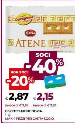 Coop Biscotti Atene Doria offerta