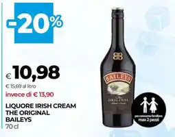 Coop Liquore Irish Cream The Original Baileys offerta
