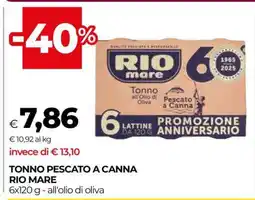 Coop Tonno Pescato a Canna Rio Mare offerta