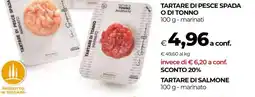 Coop TARTARE DI PESCE SPADA O DI TONNO offerta