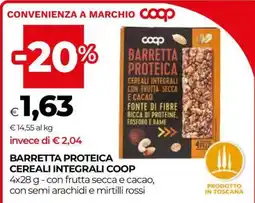 Coop BARRETTA PROTEICA CEREALI INTEGRALI COOP offerta