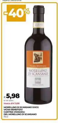 Coop Morellino di Scansano DOCG Vigna Benefizio offerta