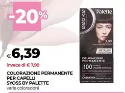 Coop COLORAZIONE PERMANENTE PER CAPELLI SYOSS BY PALETTE offerta