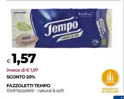 Coop FAZZOLETTI TEMPO offerta