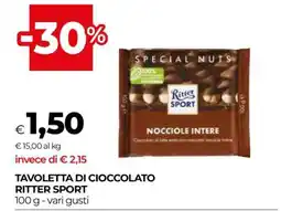 Coop Tavoletta di Cioccolato Ritter Sport offerta
