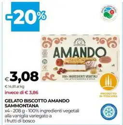 Coop GELATO BISCOTTO AMANDO SAMMONTANA offerta
