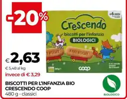 Coop BISCOTTI PER L’INFANZIA BIO CRESCENDO COOP offerta