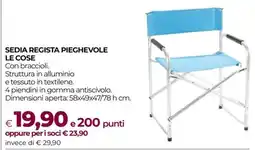 Coop SEDIA REGISTA PIEGHEVOLE LE COSE offerta
