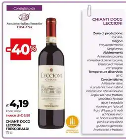 Coop CHIANTI DOCG LECCIONI FRESCOBALDI offerta