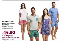 Coop PIGIAMA CORTO UOMO O DONNA POMPEA offerta