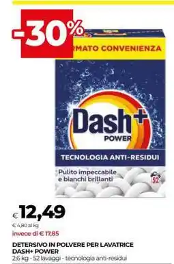 Coop DETERSIVO IN POLVERE PER LAVATRICE DASH+ POWER offerta