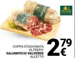 Supermercati Gulliver Coppa stagionata oltrepo' SALUMIFICIO VALVERDE offerta