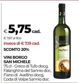 Coop VINI BORGO SAN MICHELE offerta