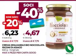 Coop Crema Spalmabile Bio Nocciolata Rigoni di Asiago offerta