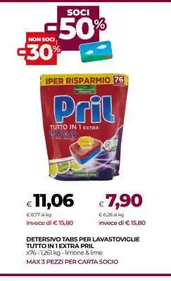 Coop DETERSIVO TABS PER LAVASTOVIGLIE TUTTO IN 1 EXTRA PRIL offerta
