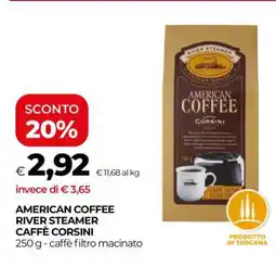 Coop American Coffee River Steamer Caffè Corsini offerta