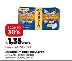 Coop Assorbenti LINES Idea ultra offerta