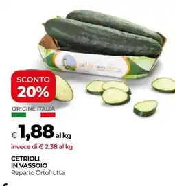 Coop CETRIOLI IN VASSOIO offerta