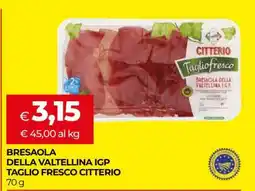 Coop Bresaola della Valtellina IGP Taglio Fresco Citterio offerta