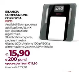 Coop BILANCIA COMPOSIZIONE CORPOREA BP75 offerta