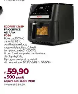 Coop ECOFRIT CRISP FRIGGITRICE AD ARIA FG84 offerta