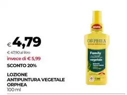 Coop LOZIONE ANTIPUNTURA VEGETALE ORPHEA offerta