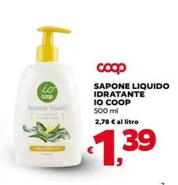 Coop SAPONE LIQUIDO IDRATANTE IO COOP offerta