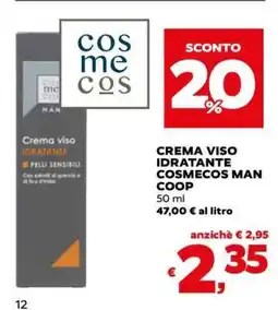 Coop CREMA VISO IDRATANTE COSMECOS MAN COOP offerta