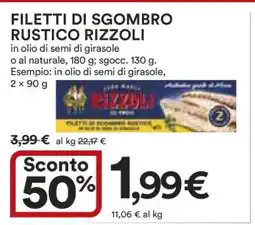 Coop FILETTI DI SGOMBRO RUSTICO RIZZOLI offerta