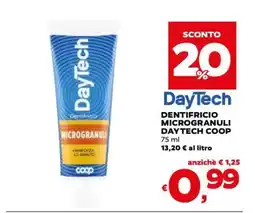 Coop DayTech Dentifricio Microgranuli offerta