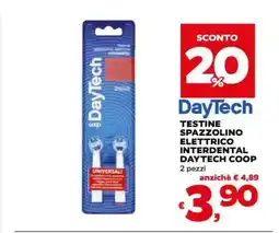 Coop DayTech Testine Spazzolino Elettrico Interdental Daytech Coop offerta
