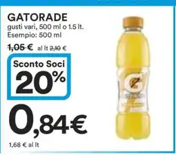 Coop Gatorade offerta
